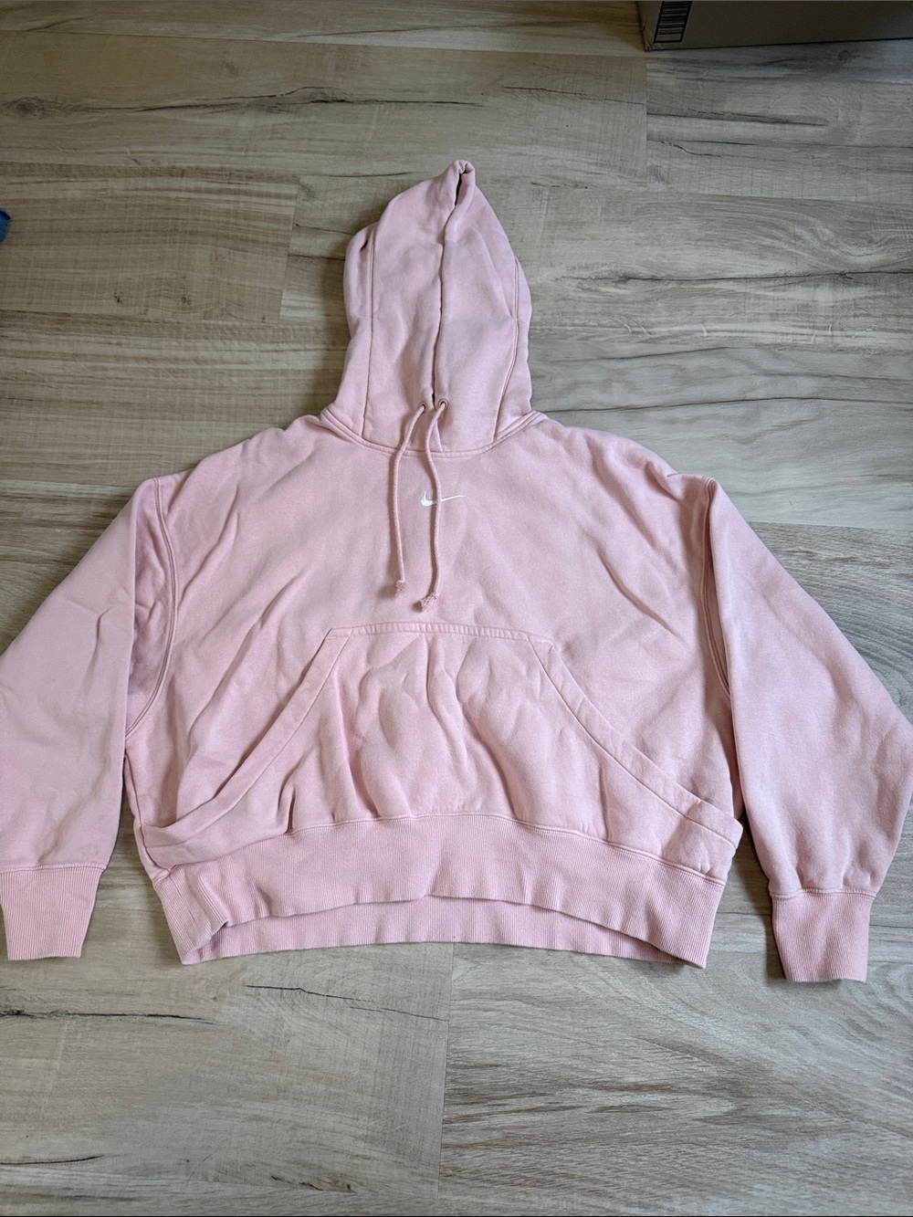 Nike Women's Light Pink Hooded Pullover Sweatshirt